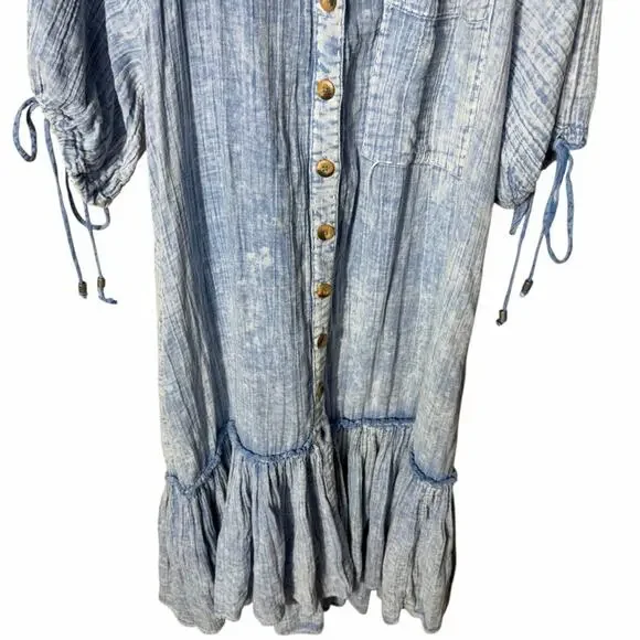 Free People Maya Tiered Midi Dress Size Small - Picture 3 of 11